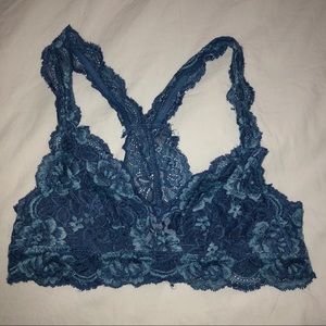 Blue lacy bralette